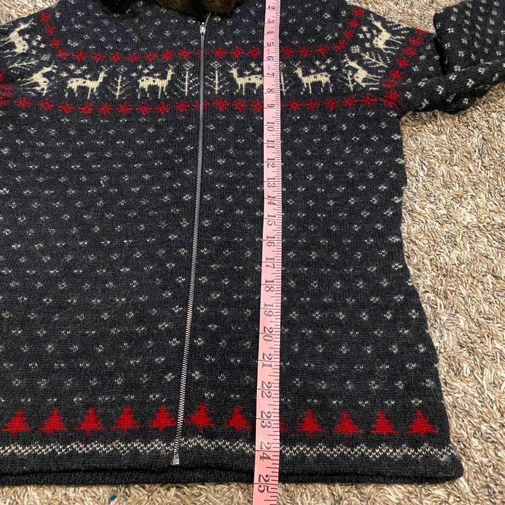 Women’s Ralph Lauren Blue Pure Wool ZIP Sweater S - Picture 7 of 8